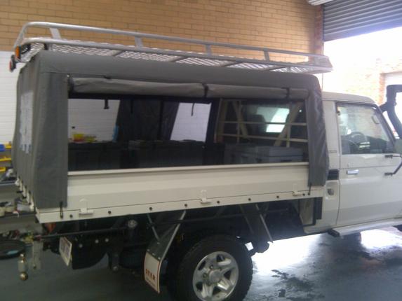 Landcruiser canvas canopy camping 1